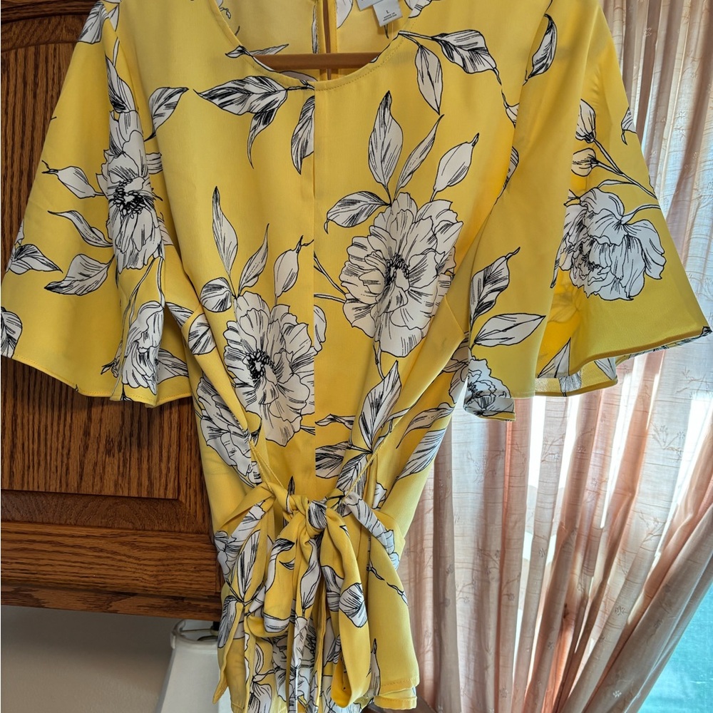 Floral Yellow Women's Top